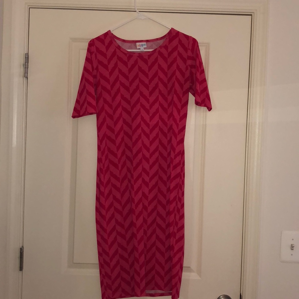 LulaRoe Pink Striped Julia